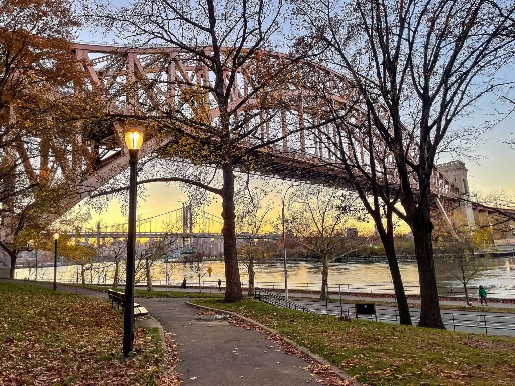 Hell Gate Bridge viewed from Astoria Park in Queens